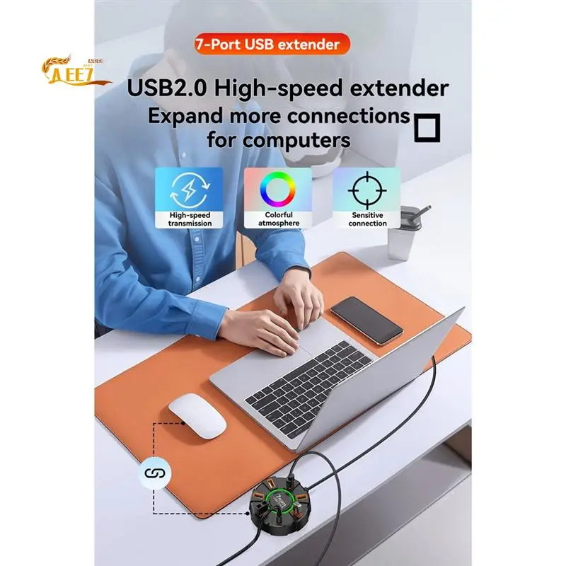 AEE7-USB 2.0 Hub Multi Splitter Adapter 5Gbps High Speed USB Splitter Power Adapter Multiple Expander For PC Laptop
AEE7-USB 2.0 Hub Multi Splitter Adapter 5Gbps High Speed USB Splitter Power Adapter Multiple Expander For PC Laptop