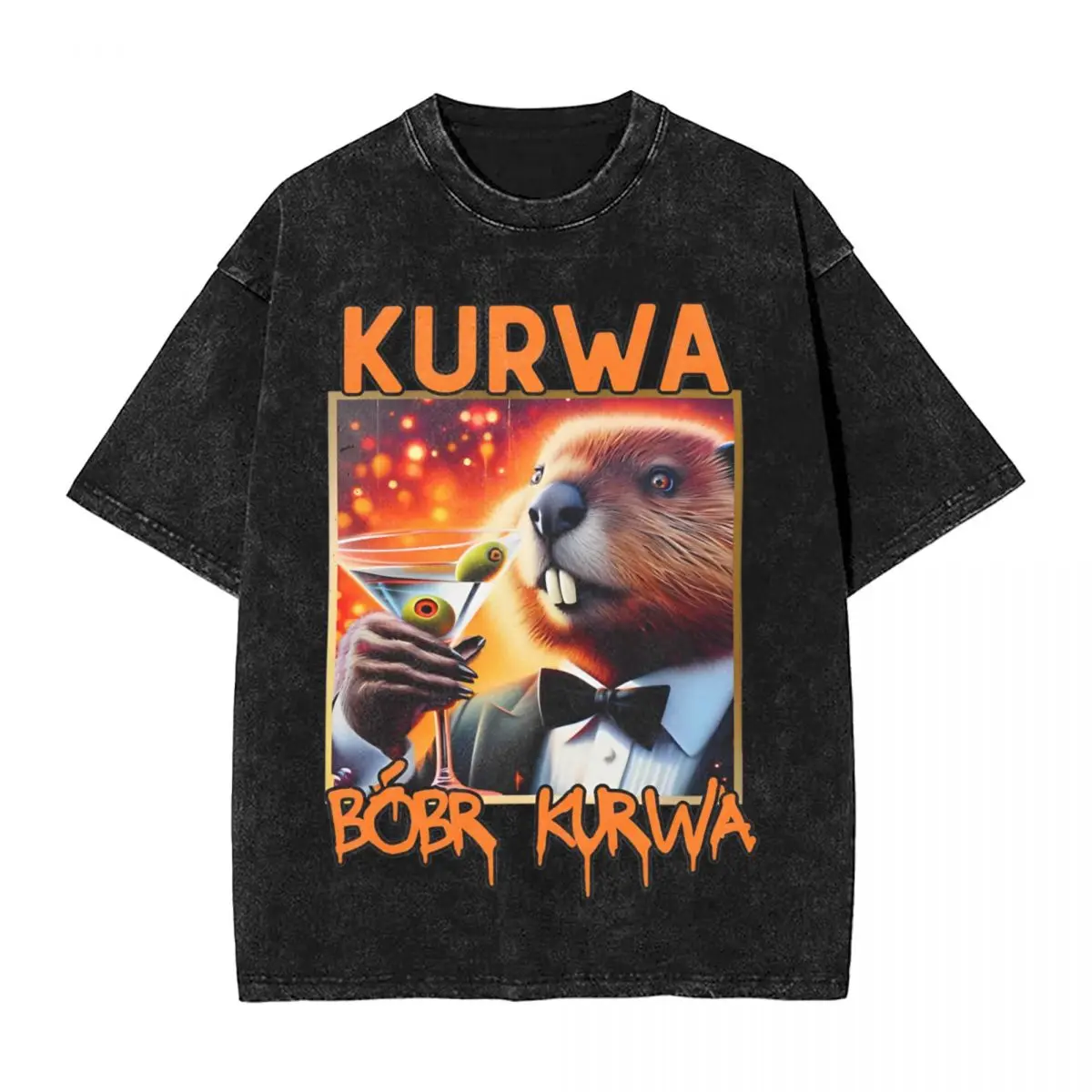 Washed T Shirt Kurwa Bobr Meme Hip Hop Vintage T-Shirt Street Streetwear Short Sleeve Graphic Printed Tops Tees for Men Women
Washed T Shirt Kurwa Bobr Meme Hip Hop Vintage T-Shirt Street Streetwear Short Sleeve Graphic Printed Tops Tees for Men Women