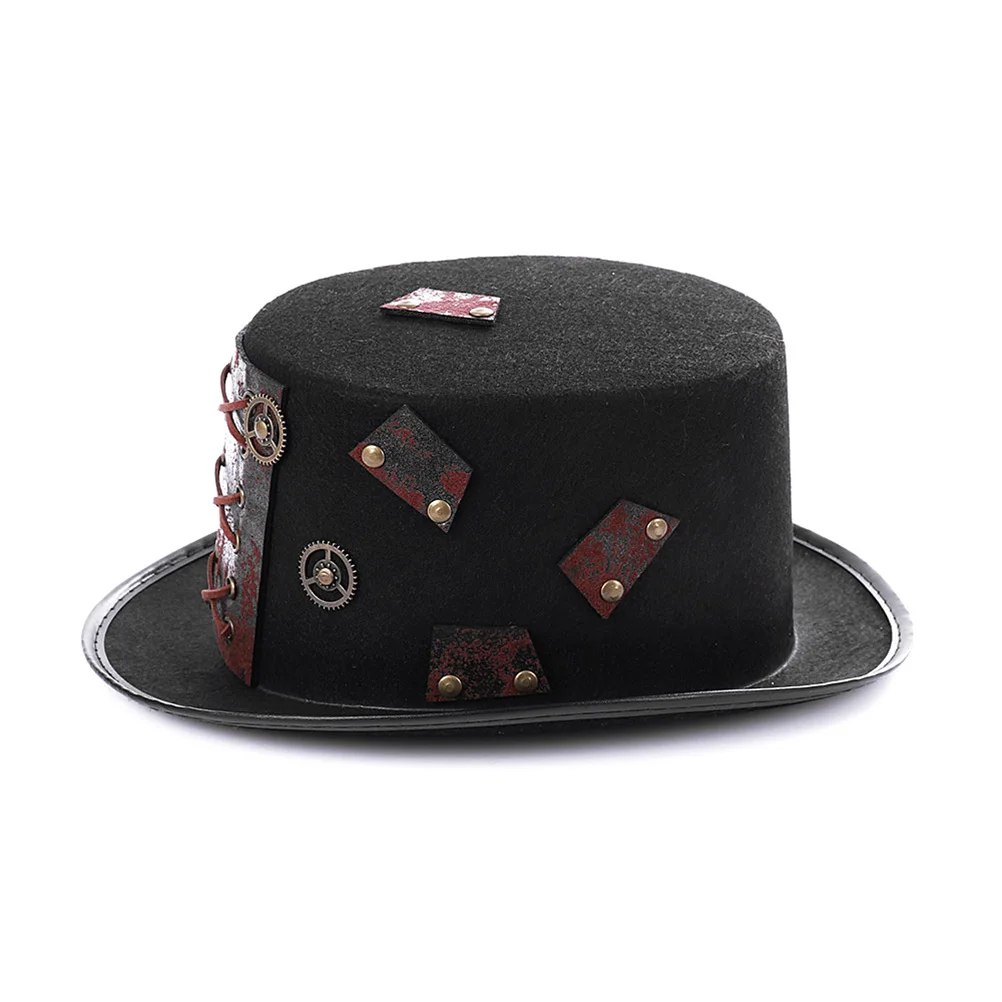 Retro Punk Hat Steampunk Gothic Vintage Cap Gear Decor Costume Mens Accessory Red String cosplay Halloween Party
Retro Punk Hat Steampunk Gothic Vintage Cap Gear Decor Costume Mens Accessory Red String cosplay Halloween Party