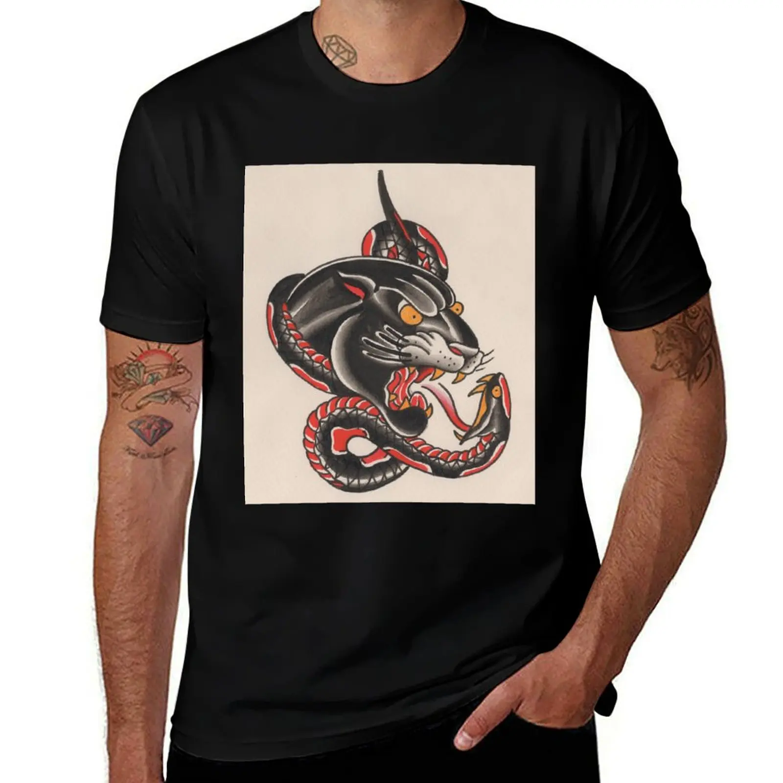 Panther & Snake T-Shirt cotton graphic tees man clothes essential t shirt plus size men clothing
Panther & Snake T-Shirt cotton graphic tees man clothes essential t shirt plus size men clothing