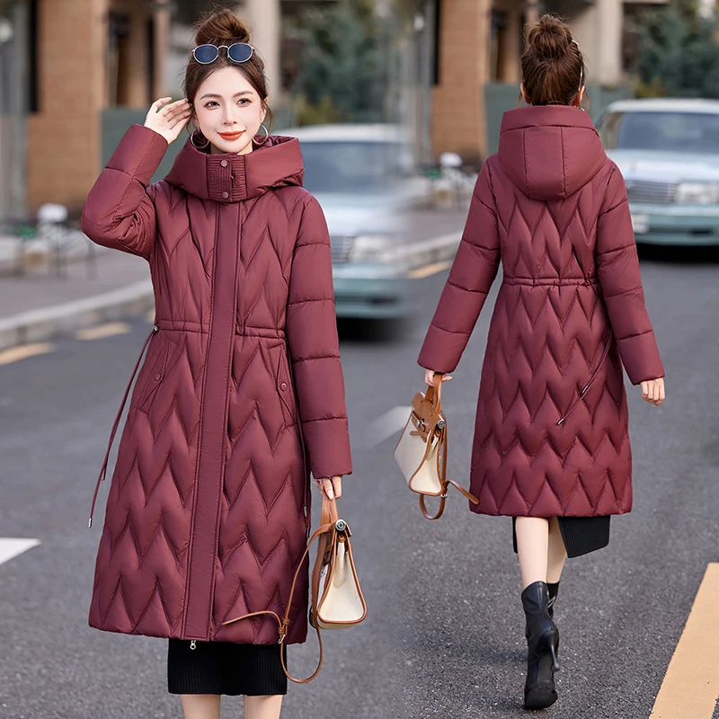 Winter Thiened Large Size Loose Waistcoat Korean Sle Women's Jaet over Knee Length down Cotton Coat Long Sve Hooded
Winter Thiened Large Size Loose Waistcoat Korean Sle Women's Jaet over Knee Length down Cotton Coat Long Sve Hooded