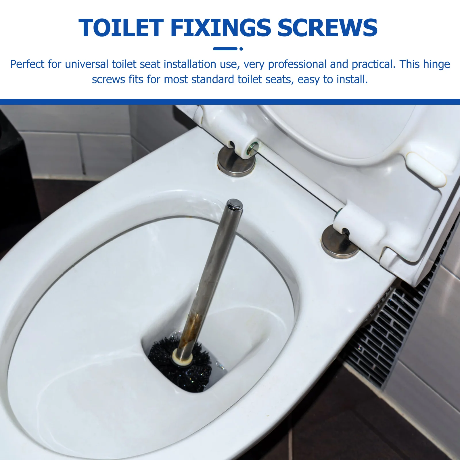 2Pcs Toilet Seat Hinge Screws Durable Iron Plastic Fixings Replacement Parts Toilet Repair Bolts Quick Release Hinge Screw
2Pcs Toilet Seat Hinge Screws Durable Iron Plastic Fixings Replacement Parts Toilet Repair Bolts Quick Release Hinge Screw