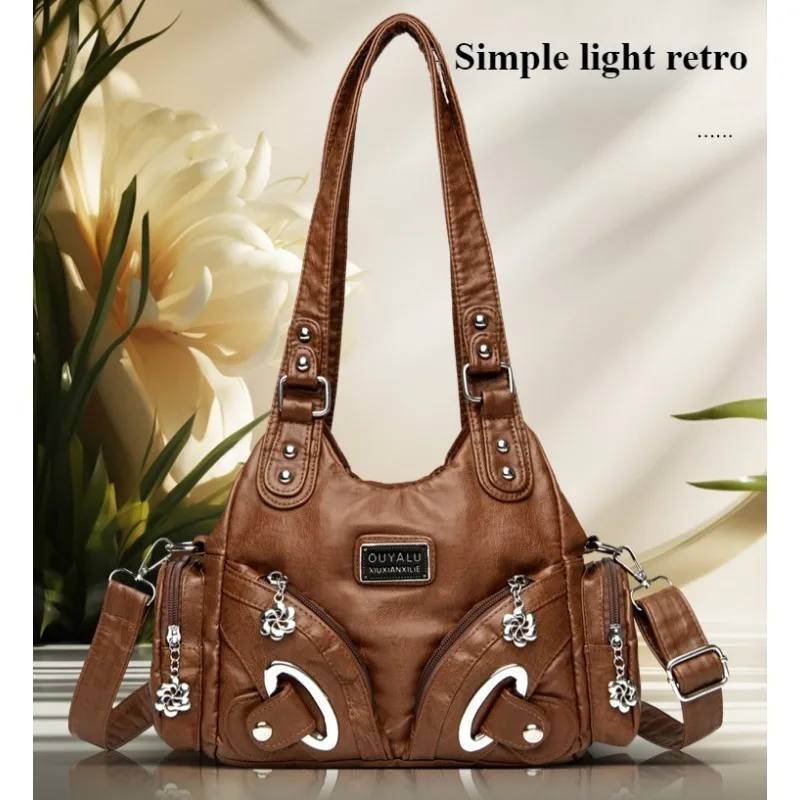 Women's Luxury PU Leather Handbag, Retro Women's Shoulder Bag, PU Leather Shoulder Backpack, Y2KCrossbody Style, Everything Goes with Daily Use
Women's Luxury PU Leather Handbag, Retro Women's Shoulder Bag, PU Leather Shoulder Backpack, Y2KCrossbody Style, Everything Goes with Daily Use