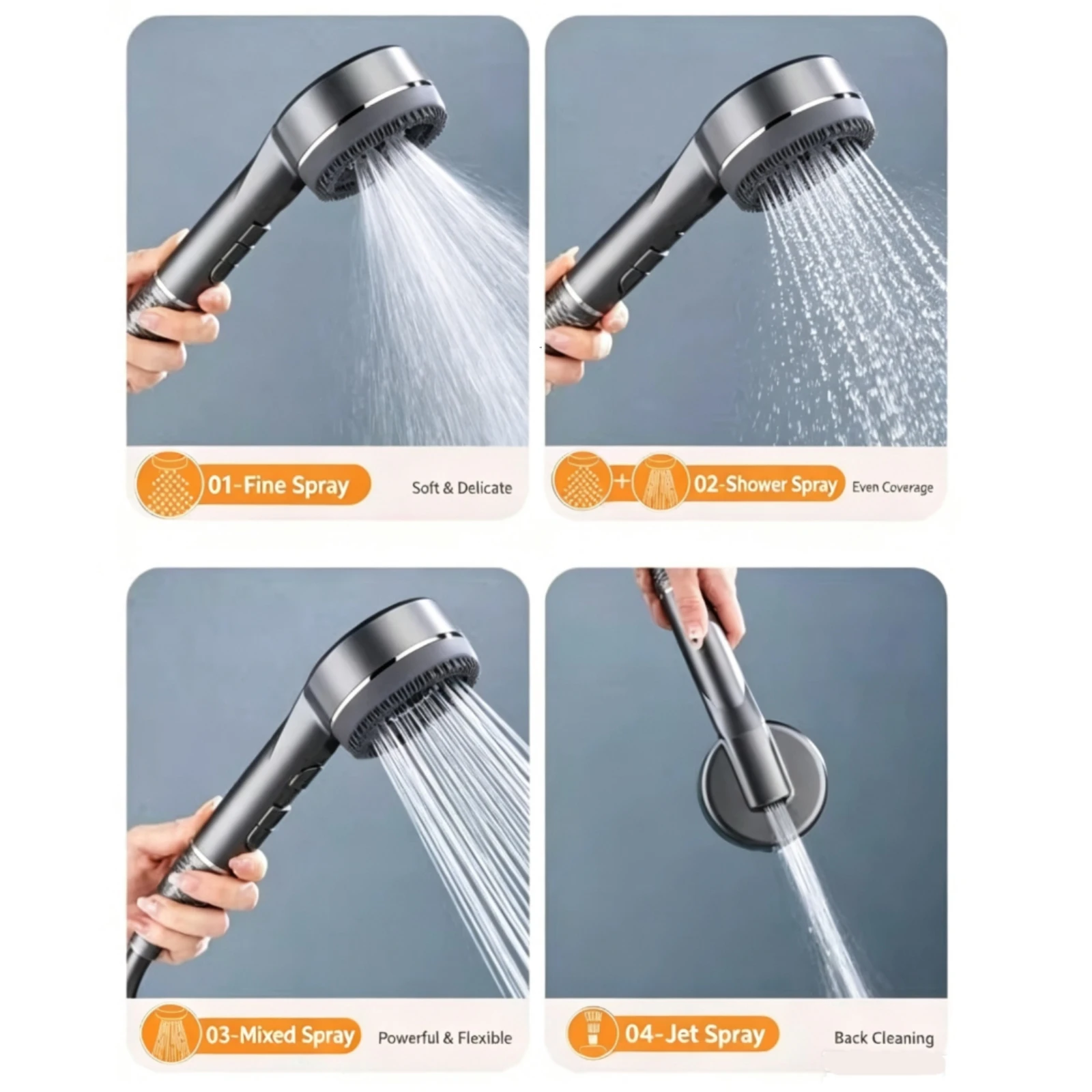 Filtered Handheld Shower Head Single-Button Stop Shower Head with Pause Switch High Pressure for Homeowners, Bathroom
Filtered Handheld Shower Head Single-Button Stop Shower Head with Pause Switch High Pressure for Homeowners, Bathroom