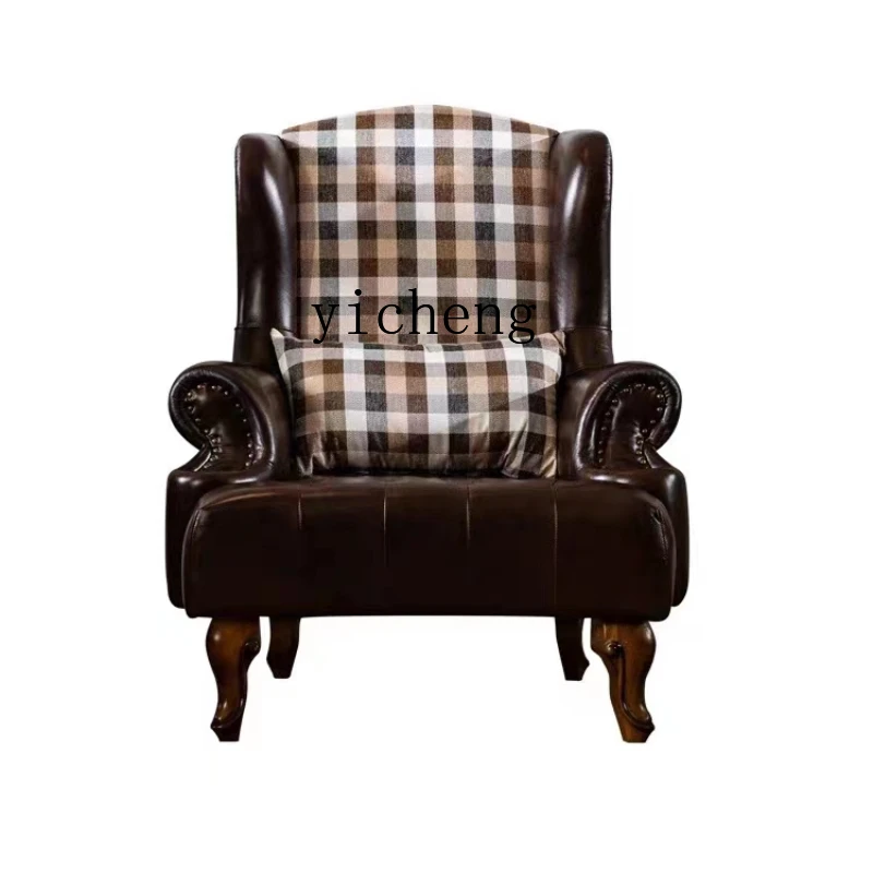 XL Vintage Leather Couch Furniture Wingback Chair Solid Wood Fabric Sofa
XL Vintage Leather Couch Furniture Wingback Chair Solid Wood Fabric Sofa