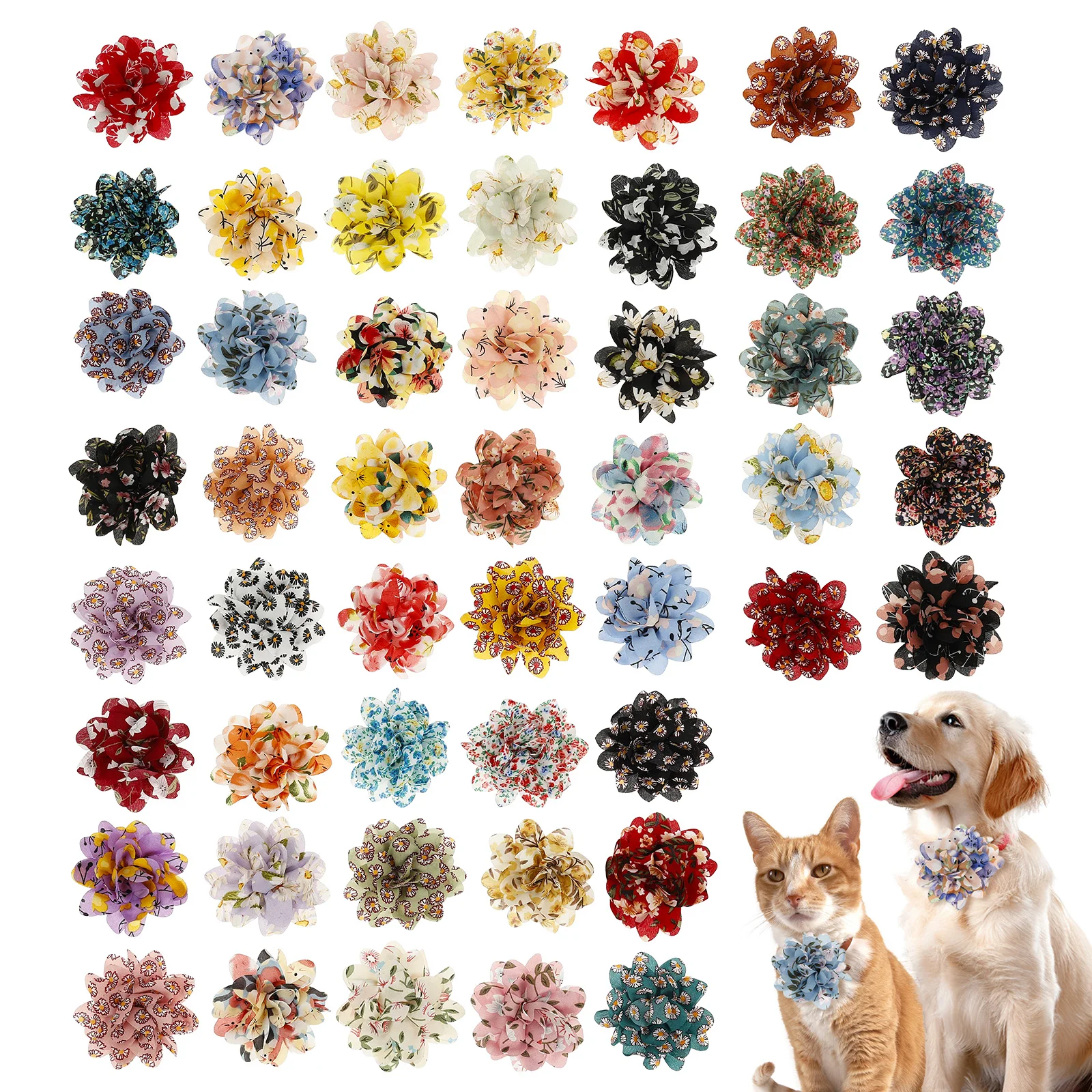 50Pcs Colorful Dog Collar Flower Dog Hair Bows Necklace Pet Bowtie Collar for Cat Puppy Kitten Pets dog grooming Supplies
50Pcs Colorful Dog Collar Flower Dog Hair Bows Necklace Pet Bowtie Collar for Cat Puppy Kitten Pets dog grooming Supplies