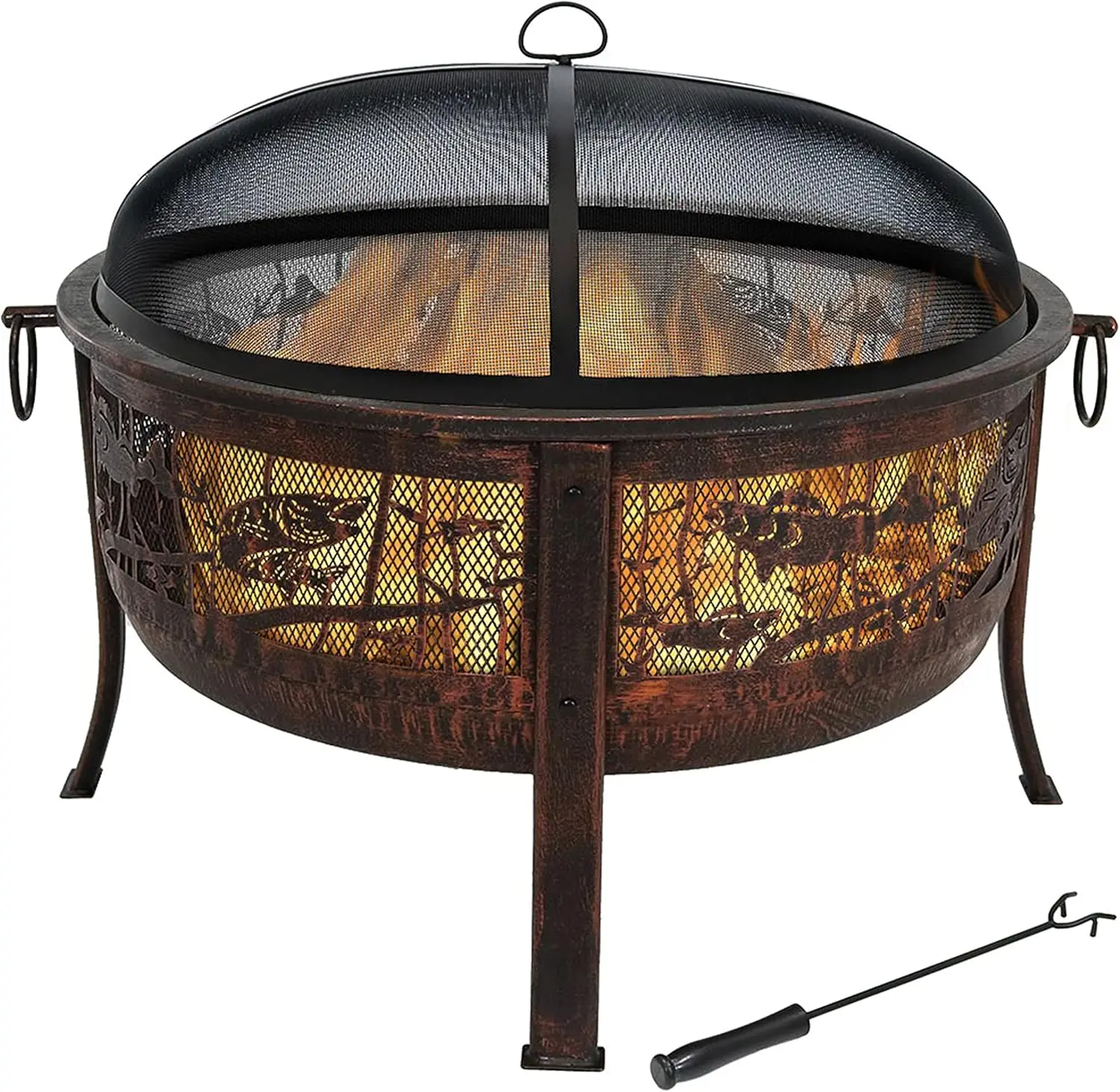 Sunnydaze 30-Inch Fire Pit with Spark Screen, Water-Resistant Cover, Metal Grate, and Fireplace Poker - Northwoods Fishing
Sunnydaze 30-Inch Fire Pit with Spark Screen, Water-Resistant Cover, Metal Grate, and Fireplace Poker - Northwoods Fishing