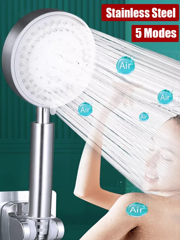 Модернизированная душевая насадка высокого давления из нержавеющей стали 304, 5 режимов, распылитель с большим расходом, многофункциональная насадка для душа, аксессуары для ванной комнаты
Модернизированная душевая насадка высокого давления из нержавеющей стали 304, 5 режимов, распылитель с большим расходом, многофункциональная насадка для душа, аксессуары для ванной комнаты