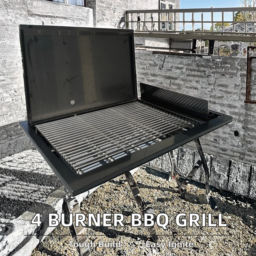Newly Enhanced 4-Burner Built-in BBQ Grill 304 Stainless Steel Modern Premium for Outdoor Kitchen BBQ Island Natural
Newly Enhanced 4-Burner Built-in BBQ Grill 304 Stainless Steel Modern Premium for Outdoor Kitchen BBQ Island Natural
