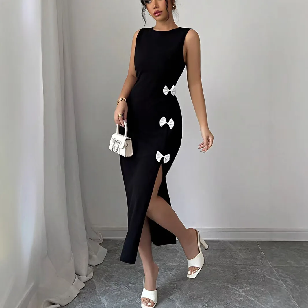 2025 Spring And Summer European And American Style Slim-Fitting Dress Bow Vest Dress
2025 Spring And Summer European And American Style Slim-Fitting Dress Bow Vest Dress