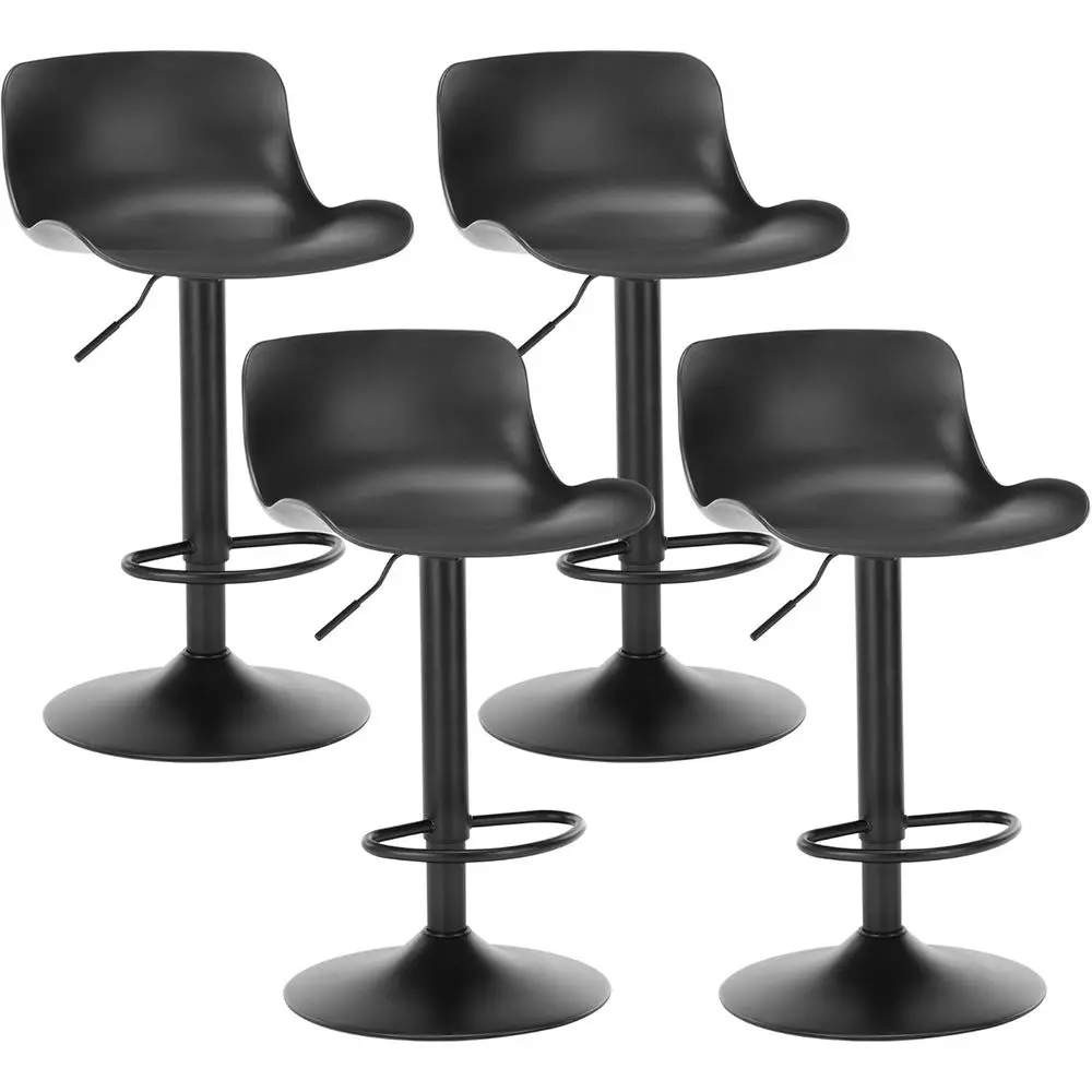 Black Swivel Plastic Back Counter Height Bar Stools Set of 4
Black Swivel Plastic Back Counter Height Bar Stools Set of 4