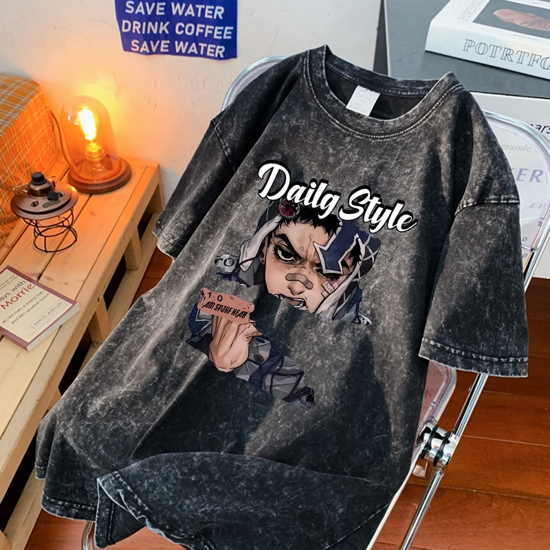 American Style High Street Short Sleeved T-shirt Men's Trendy T-shirt Washed Cotton Oversize Trendy Half Sleeved Tshirts
American Style High Street Short Sleeved T-shirt Men's Trendy T-shirt Washed Cotton Oversize Trendy Half Sleeved Tshirts
