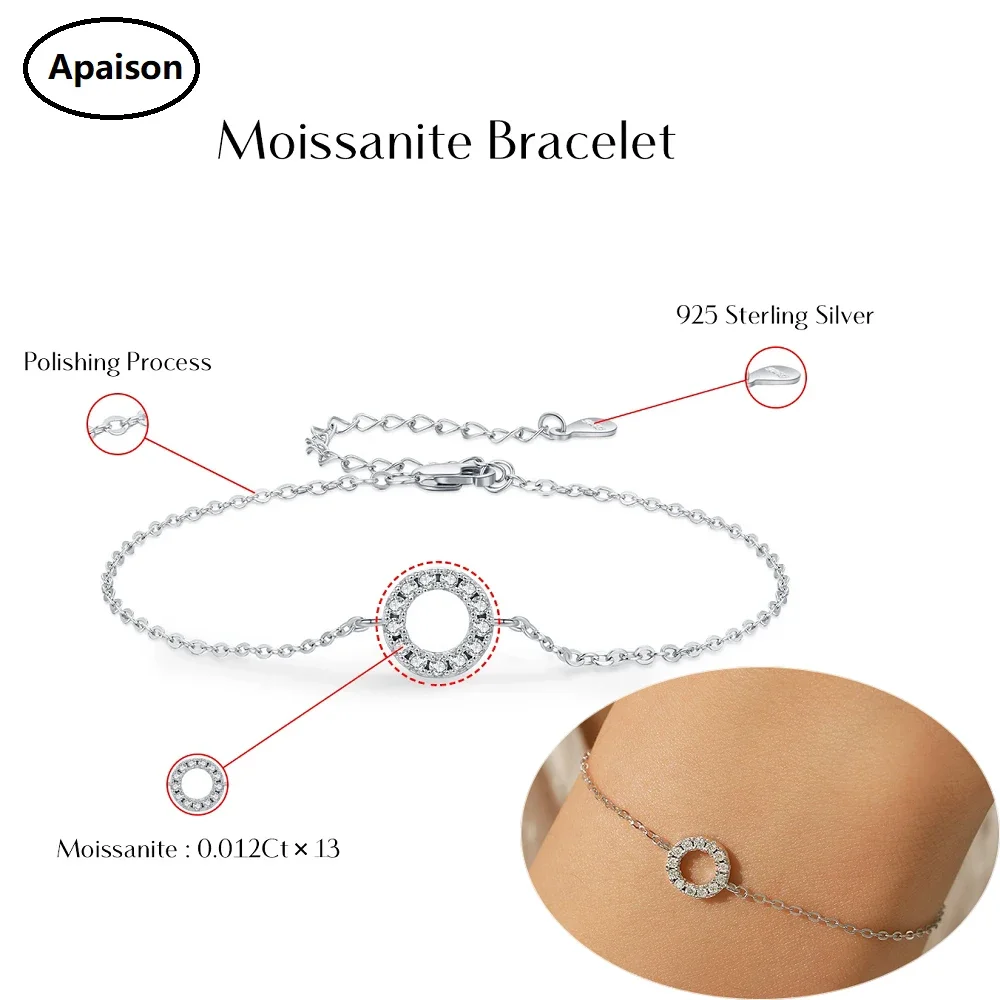 Apaison Full Moissanite Bracelet 925 Sterling Silver Fashion Hallow Out Round Link Chain Bracelets For Woman Anniversary Jewelry
Apaison Full Moissanite Bracelet 925 Sterling Silver Fashion Hallow Out Round Link Chain Bracelets For Woman Anniversary Jewelry