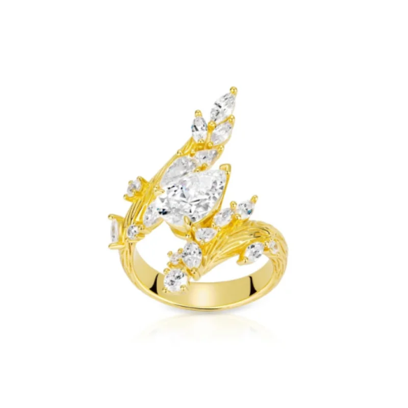 Золотое кольцо BELLUX из стерлингового серебра 925 пробы с синтетическим цирконом, изысканное кольцо с дизайном ветки листа
Золотое кольцо BELLUX из стерлингового серебра 925 пробы с синтетическим цирконом, изысканное кольцо с дизайном ветки листа