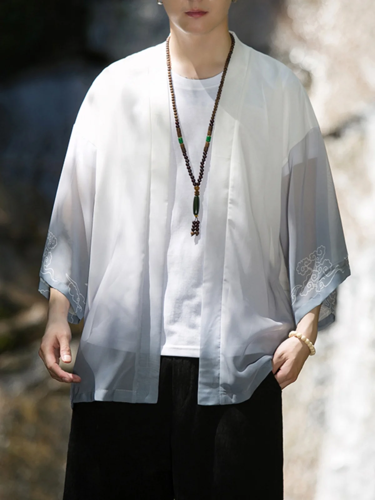 Men's Summer ort Sve Ice Silk Casual irt Trendy Brand Faionable Loose Top Zen Sle Seven-Arm Wrap Printed Hanfu
Men's Summer ort Sve Ice Silk Casual irt Trendy Brand Faionable Loose Top Zen Sle Seven-Arm Wrap Printed Hanfu