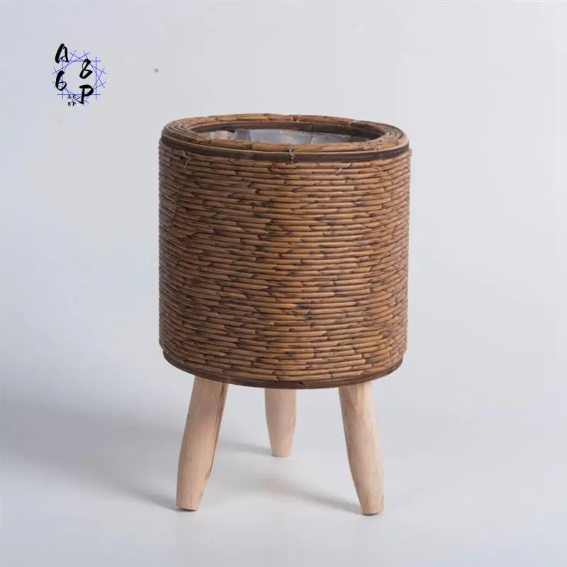 A68P-Vintage Imitation Rattan Woven Flower Shelf Planters Handmade Storage Basket With Wooden Legs Plant Pot Stand Holder
A68P-Vintage Imitation Rattan Woven Flower Shelf Planters Handmade Storage Basket With Wooden Legs Plant Pot Stand Holder