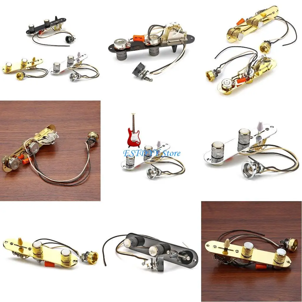 G6DE Prewired Guitar Wiring Harnesses Control Plate Electric Guitar Loaded Control Plate with 3 Way Switch Easy Install
G6DE Prewired Guitar Wiring Harnesses Control Plate Electric Guitar Loaded Control Plate with 3 Way Switch Easy Install