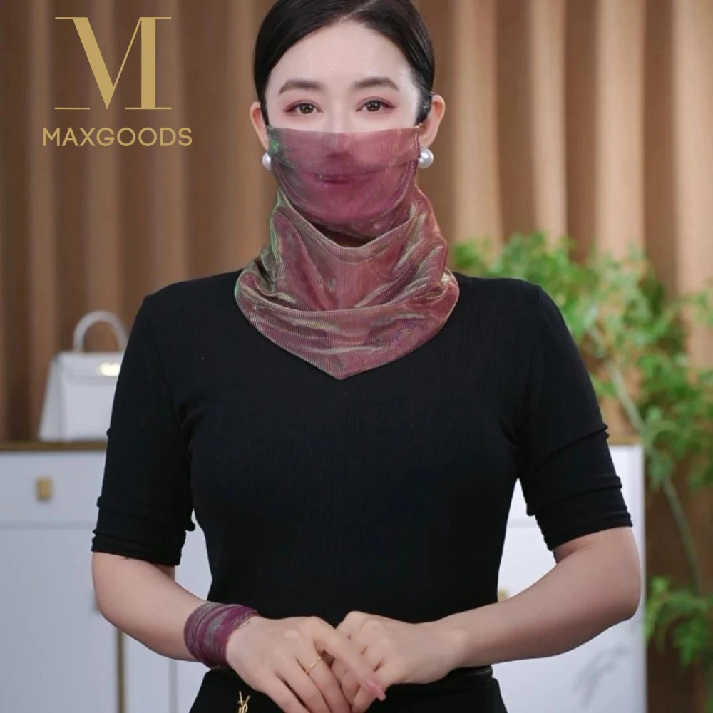 Colorful Summer Sun Protection Veil Magnetic Elegant Neck Warmer Pearl Silk Scarf Multi-functional
Colorful Summer Sun Protection Veil Magnetic Elegant Neck Warmer Pearl Silk Scarf Multi-functional
