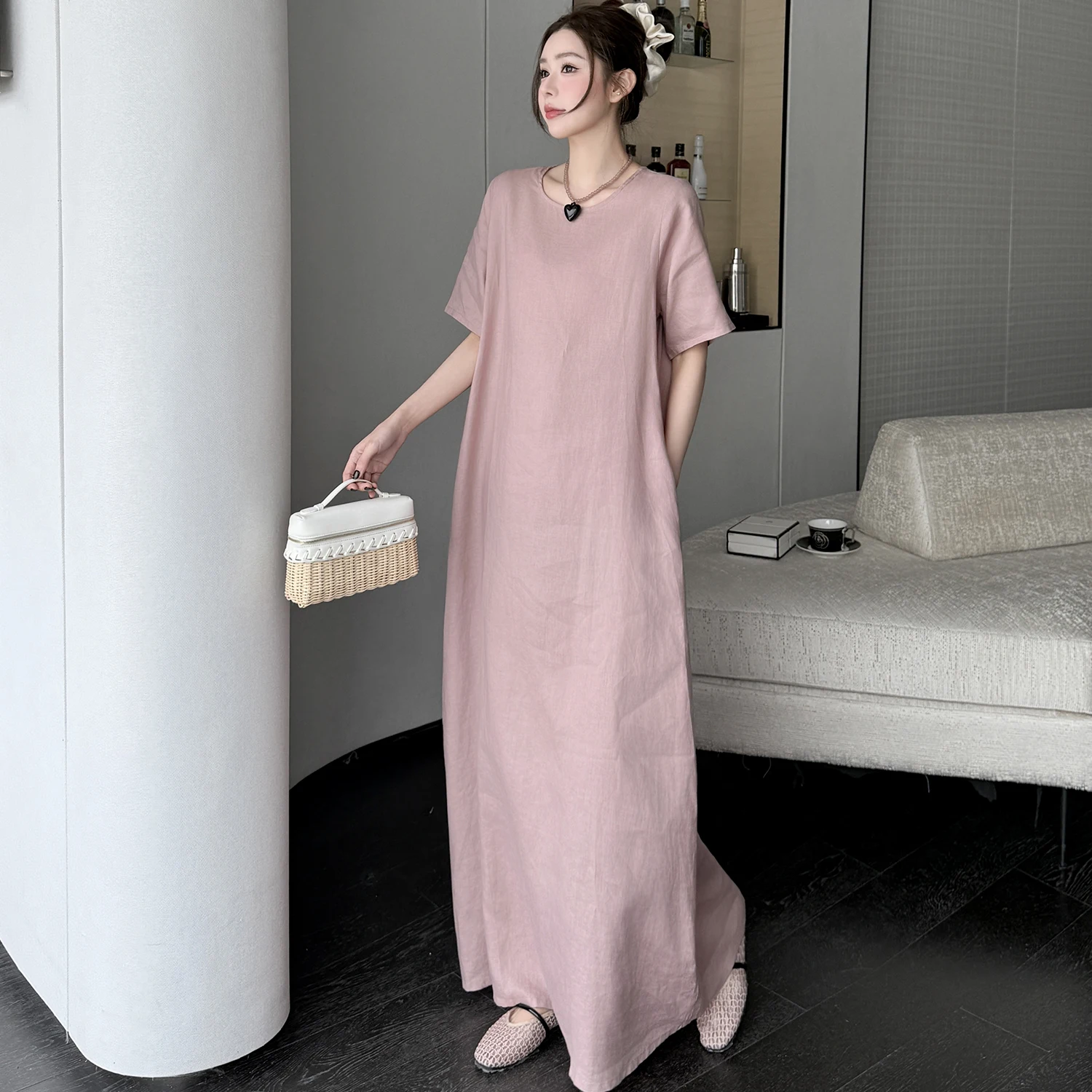 Fashionable plus Size round Neck Comfortable Long Dress Casual Daily Wear Summer 2026 New Arrival Women's Dress
Fashionable plus Size round Neck Comfortable Long Dress Casual Daily Wear Summer 2026 New Arrival Women's Dress