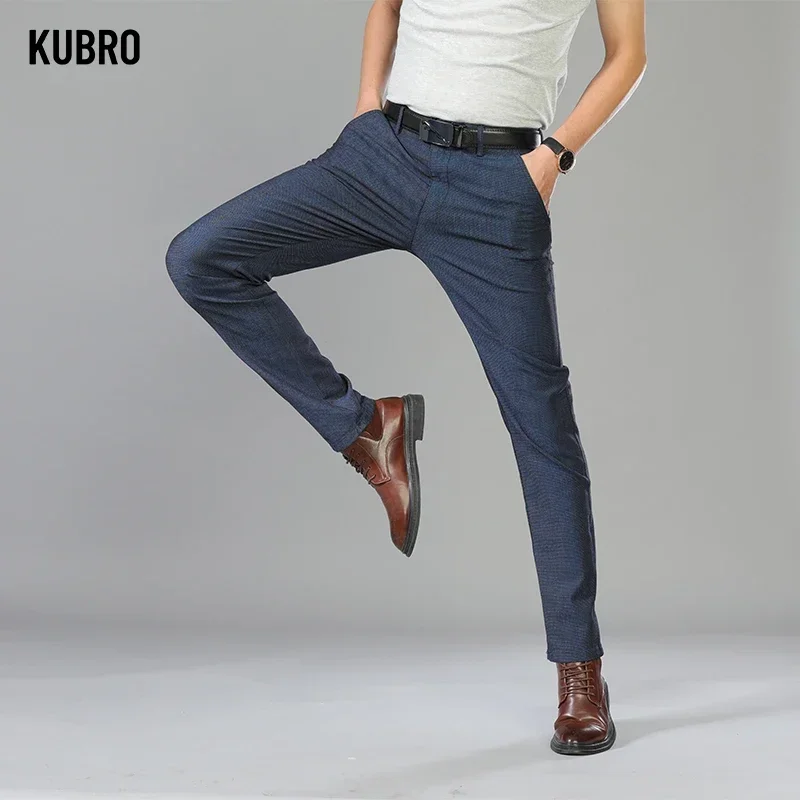 KUBRO Autumn Men Stretch Slim Fit Elastic Waist Business Classic Suit Pants Korean Cargo Casual Fashion Straight Trousers Male
KUBRO Autumn Men Stretch Slim Fit Elastic Waist Business Classic Suit Pants Korean Cargo Casual Fashion Straight Trousers Male