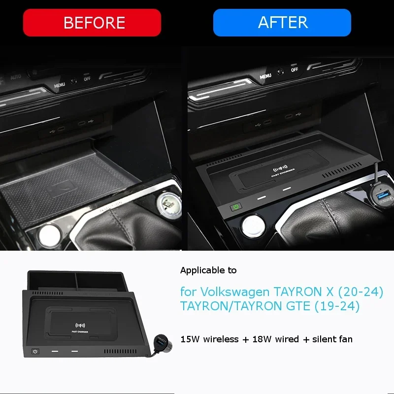 Car Wireless Charger Mobile Phone Fast Charging Pad Holder for Volkswagen VW Tharu X 18-20 /Tharu Teramont X Viloran TAYRON GTE
Car Wireless Charger Mobile Phone Fast Charging Pad Holder for Volkswagen VW Tharu X 18-20 /Tharu Teramont X Viloran TAYRON GTE