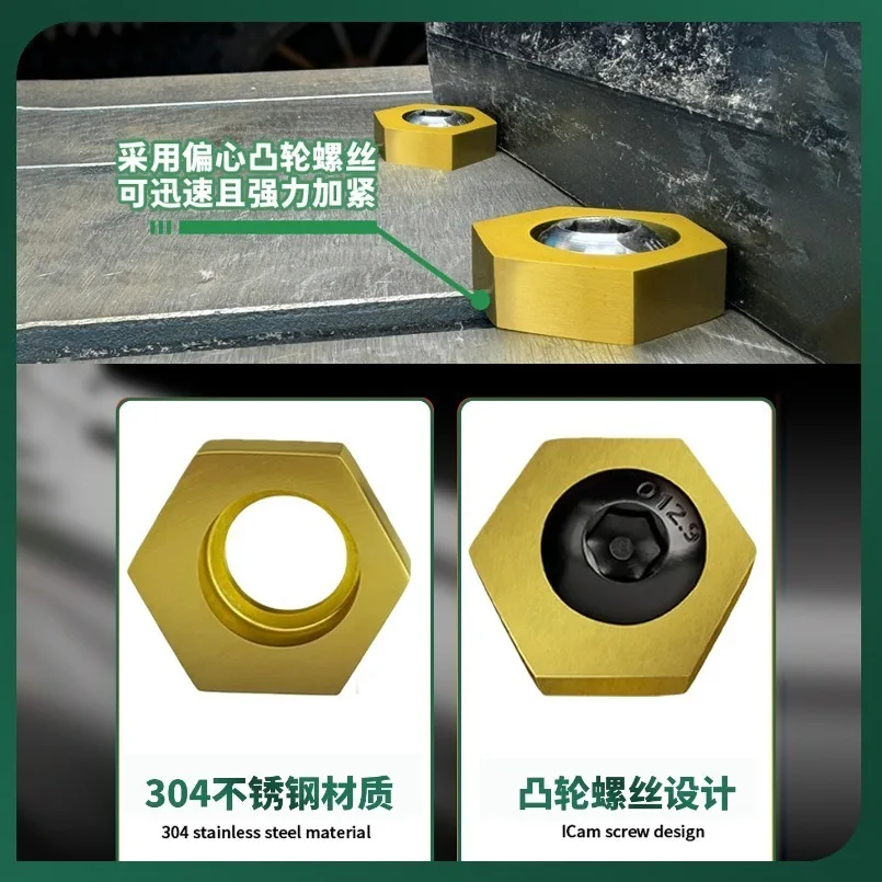 M4-M16 Precision CNC OK Vise Hexagonal Eccentric Fixture Clamps Stainless Steel Anchor Clamping with Nut for Workholding Thread
M4-M16 Precision CNC OK Vise Hexagonal Eccentric Fixture Clamps Stainless Steel Anchor Clamping with Nut for Workholding Thread