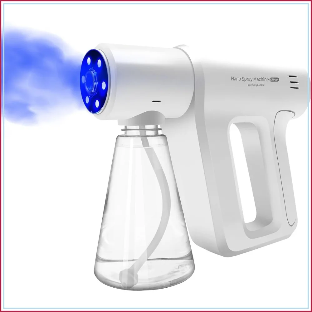 Atomizer Sprayer Rechargeable ULV Nano Sprayer with Blue Light Electrostatic Portable Sprayer
Atomizer Sprayer Rechargeable ULV Nano Sprayer with Blue Light Electrostatic Portable Sprayer