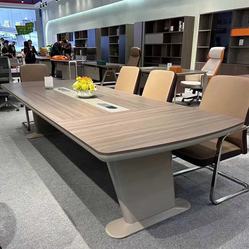 Conference table thickened strip table and chair combination modern simple rectangular large and medium-sized office negotiation
Conference table thickened strip table and chair combination modern simple rectangular large and medium-sized office negotiation