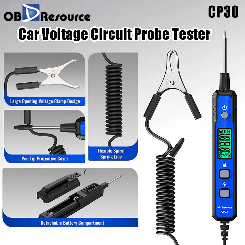 Тестер автомобильных цепей 0,8-100 В CP03, ручка для тестирования автомобильных неисправностей, цифровая ручка для проверки автомобильных цепей с подсветкой 
Тестер автомобильных цепей 0,8-100 В CP03, ручка для тестирования автомобильных неисправностей, цифровая ручка для проверки автомобильных цепей с подсветкой