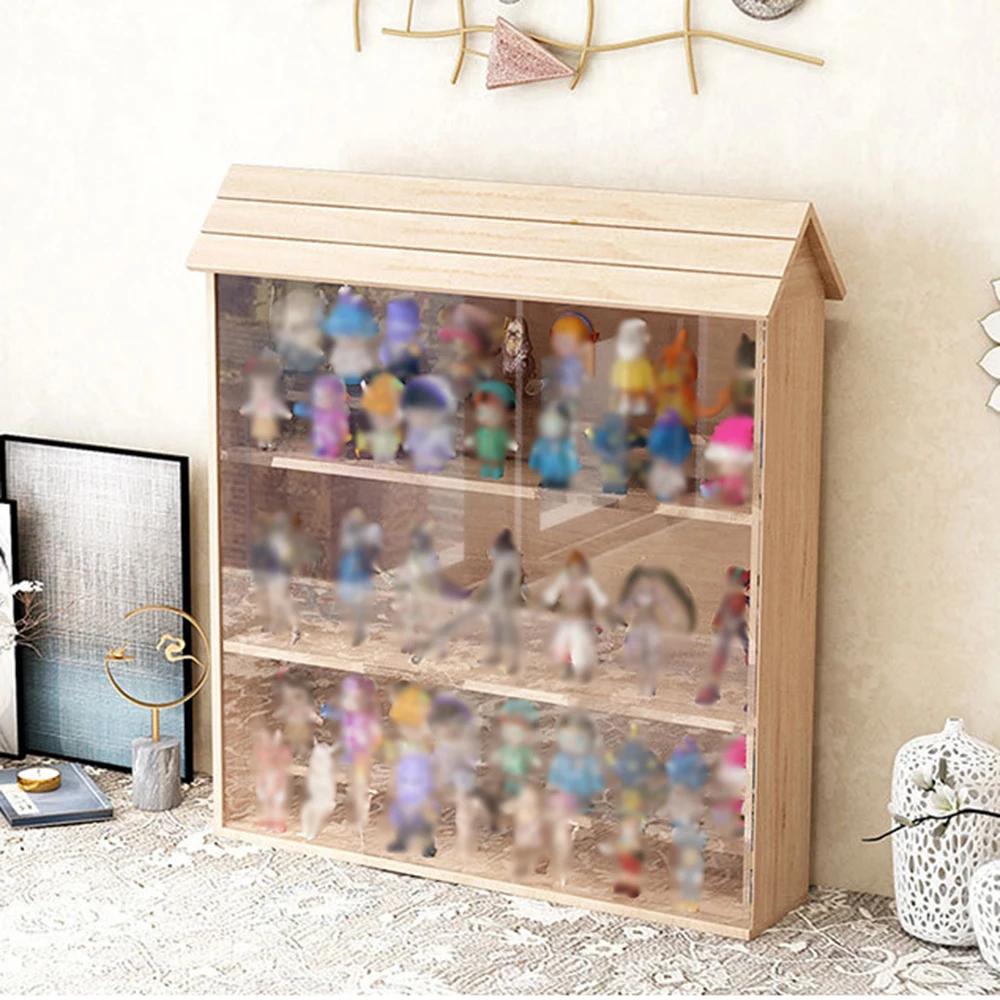 House Shaped Wooden Figure Display Case Dustproof Clear Acrylic Door Collectibles Organizer Shelf 3-Tier Mini Figurine Toy Storage Cabinet for Pop Mart Blind Box Dolls Home Decor
House Shaped Wooden Figure Display Case Dustproof Clear Acrylic Door Collectibles Organizer Shelf 3-Tier Mini Figurine Toy Storage Cabinet for Pop Mart Blind Box Dolls Home Decor