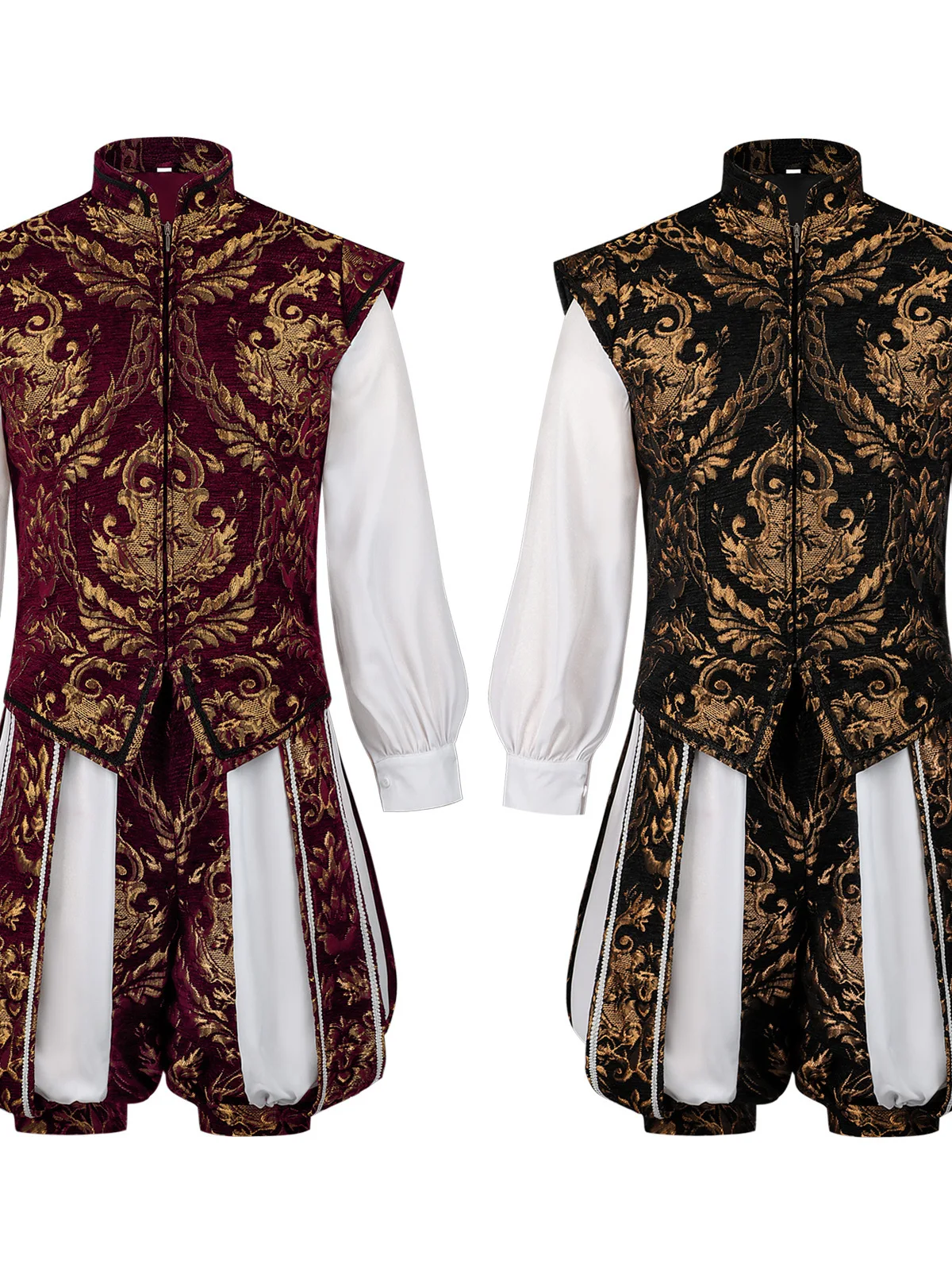 Halloween Renaissance Prince King Double Layer Vest Pumpkin Pants Gold Embossed Men's Set Long Sleeve Cotton Blend Fabric
Halloween Renaissance Prince King Double Layer Vest Pumpkin Pants Gold Embossed Men's Set Long Sleeve Cotton Blend Fabric