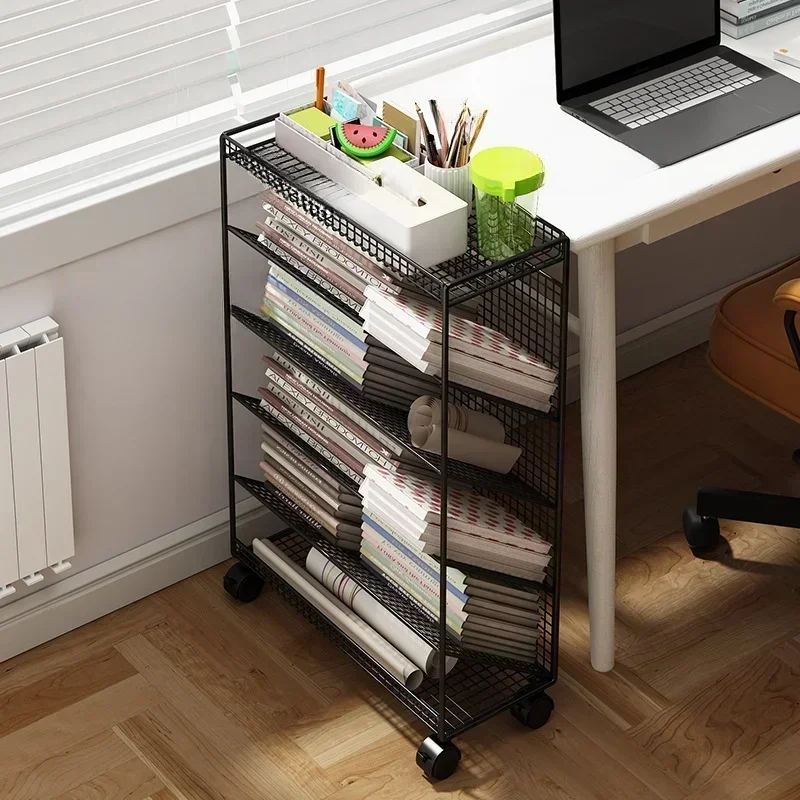 Large Bookshelf Library Cart Mobile Book Storage Shelf Metal Bookcase Holder Office Desk Document Storage Rack Kidroom Organizer
Large Bookshelf Library Cart Mobile Book Storage Shelf Metal Bookcase Holder Office Desk Document Storage Rack Kidroom Organizer