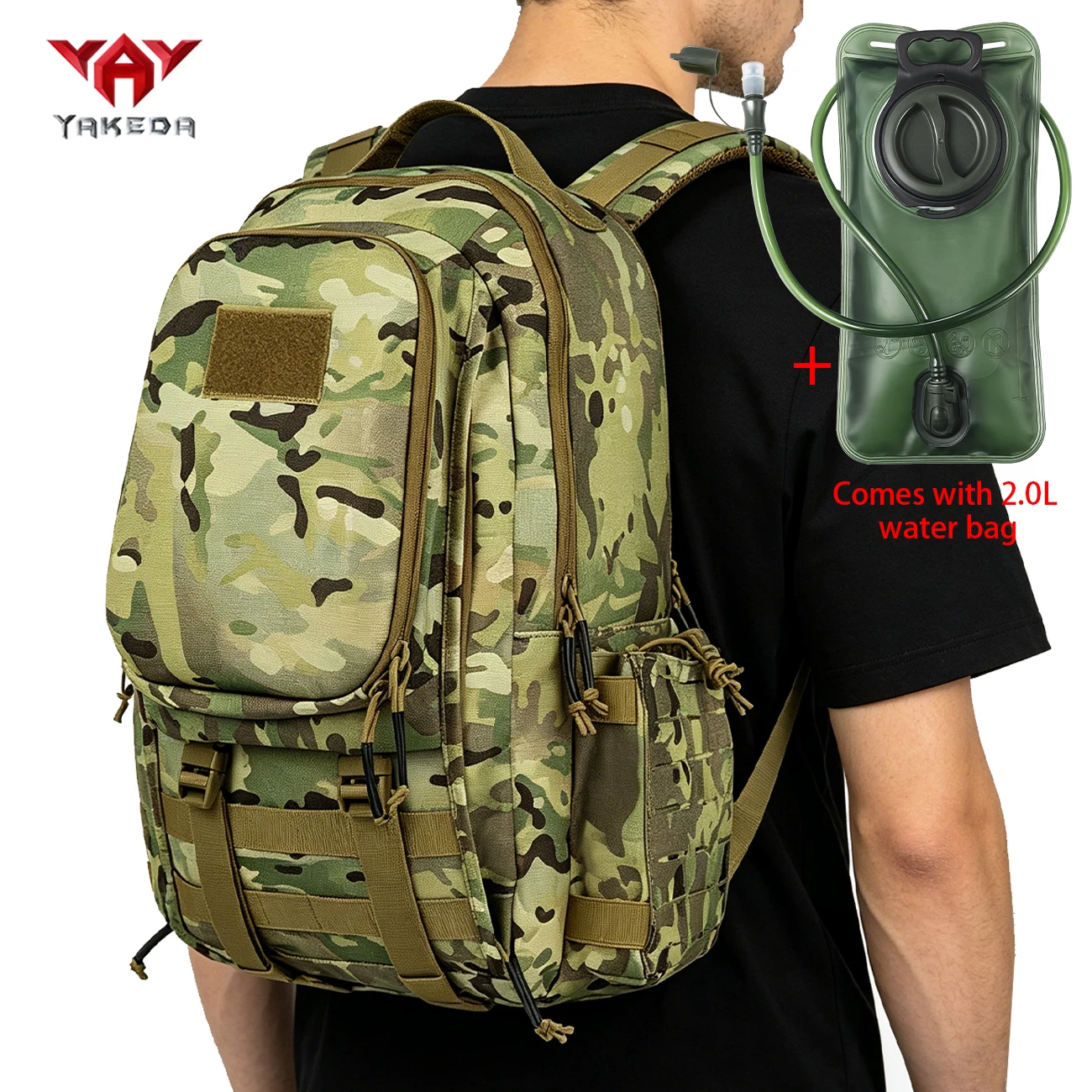 YAKEDA Large Capacity Multi Layer Backpack Comes with 2L Soft Water Bag, Large Diameter Water Inlet with Long Straw
YAKEDA Large Capacity Multi Layer Backpack Comes with 2L Soft Water Bag, Large Diameter Water Inlet with Long Straw