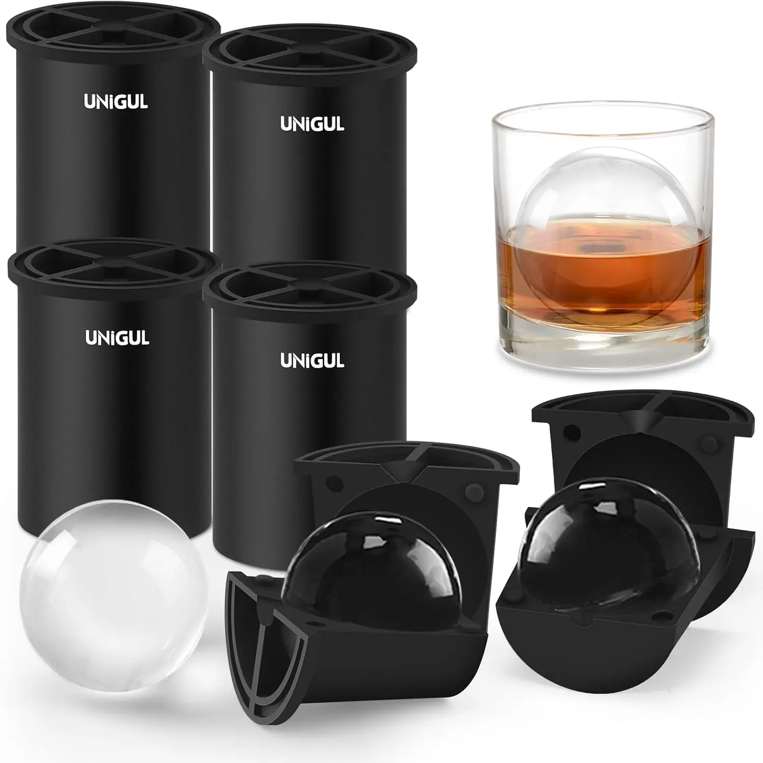 Clear Ice Cube Maker, 2.5" Stainless Steel Crystal Clear Ice Ball Maker, Non-BPA Silicone Ice Cube Molds for Whiskey Easy
Clear Ice Cube Maker, 2.5" Stainless Steel Crystal Clear Ice Ball Maker, Non-BPA Silicone Ice Cube Molds for Whiskey Easy