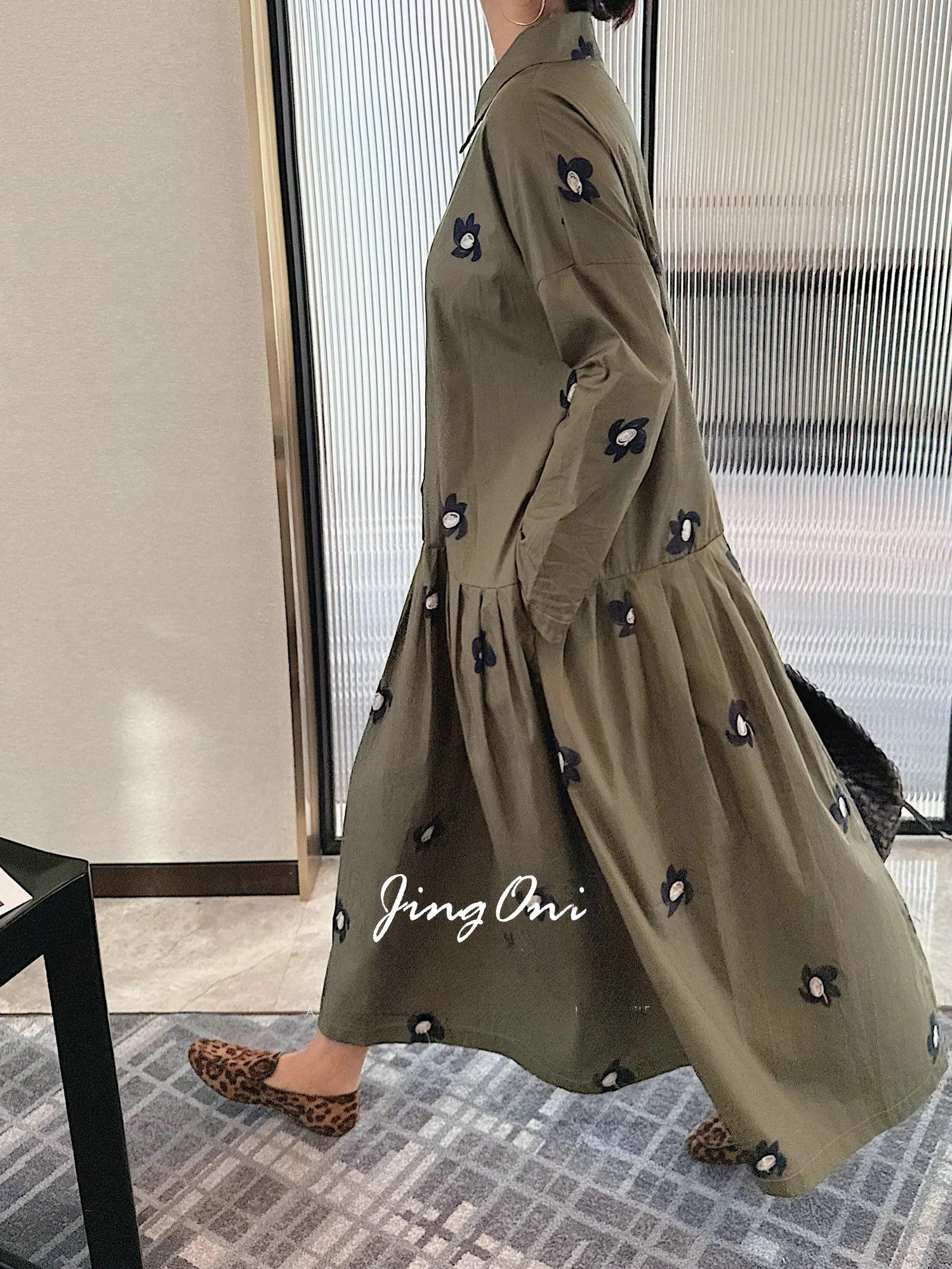 JINGONI Vintage Embroidered irt Dr Women's Long Sve Loose Floral A-Line Dr High Waist Summer Autumn Faion
JINGONI Vintage Embroidered irt Dr Women's Long Sve Loose Floral A-Line Dr High Waist Summer Autumn Faion