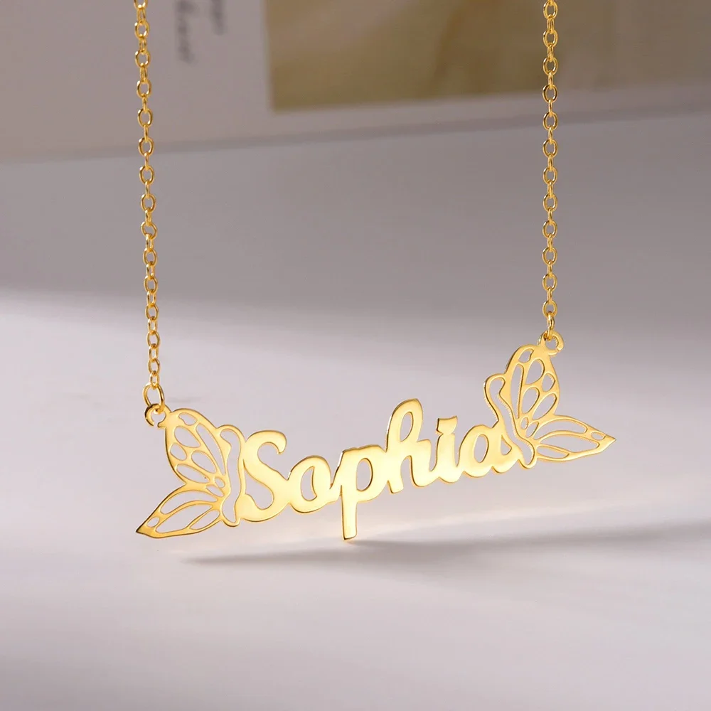 Personalized Name Customized Necklace, Two Exquisite Butterfly Pendant, Birthday Gift, Fashionable Necklace Party Jewelry
Personalized Name Customized Necklace, Two Exquisite Butterfly Pendant, Birthday Gift, Fashionable Necklace Party Jewelry