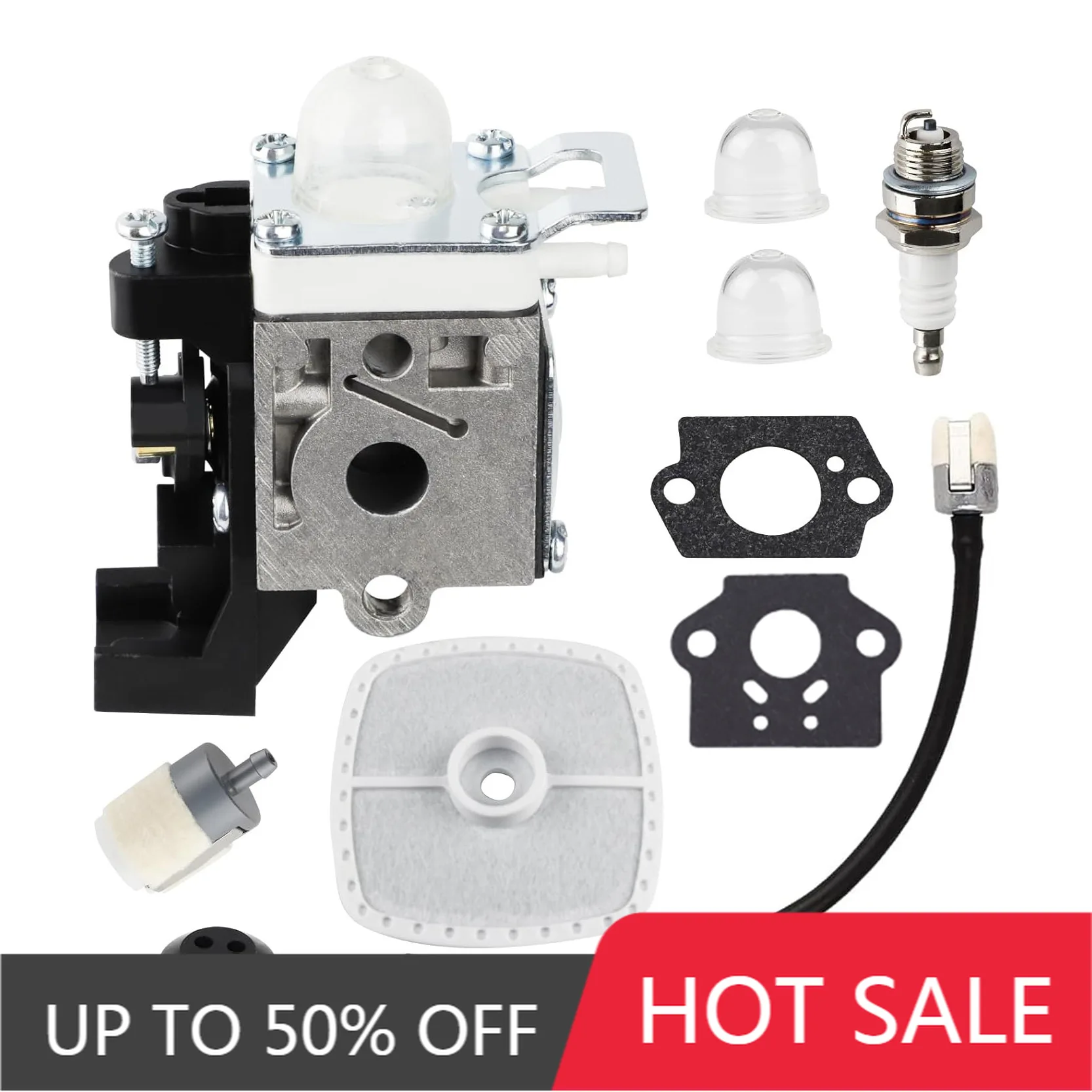 Suitable for RB-K92A carburetor HC-152 HC-2210 HC-2810 HC-3810 DH232 lawn mower lawn mower weeding machine
Suitable for RB-K92A carburetor HC-152 HC-2210 HC-2810 HC-3810 DH232 lawn mower lawn mower weeding machine
