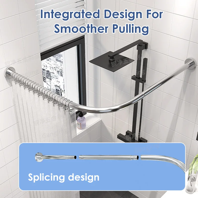 Two Items No Drilling L U Shape Shower Curtain Rod Foldable Wet Dry Separation Bathroom Corner Rail
Two Items No Drilling L U Shape Shower Curtain Rod Foldable Wet Dry Separation Bathroom Corner Rail