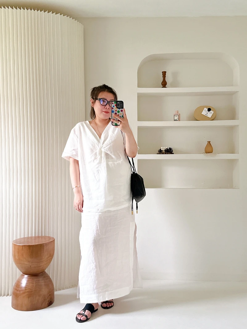 Rose Sister plus Size Women's Summer High-End Flax Twist Button Large Collar Cover up Skirt Set Korean Sle Loose Fit
Rose Sister plus Size Women's Summer High-End Flax Twist Button Large Collar Cover up Skirt Set Korean Sle Loose Fit