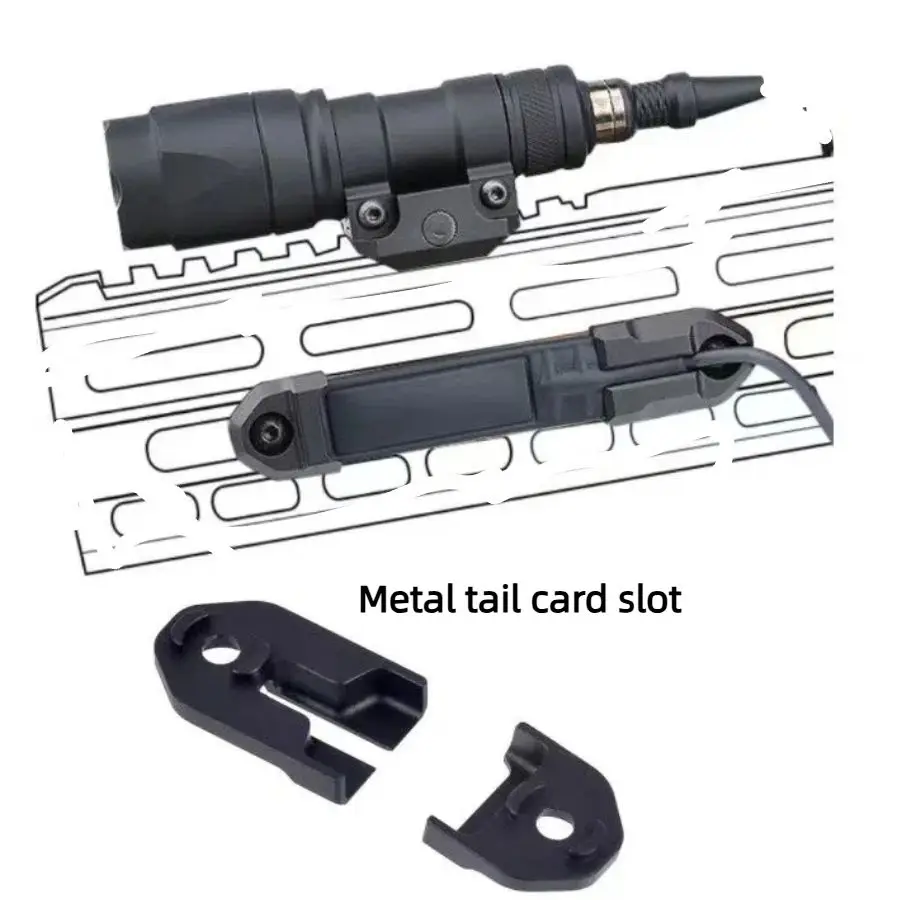 Metal tail card slot OGL/M300/M600 flashlight SF line control switch MLOK/KEYMOD fixed base 
Metal tail card slot OGL/M300/M600 flashlight SF line control switch MLOK/KEYMOD fixed base