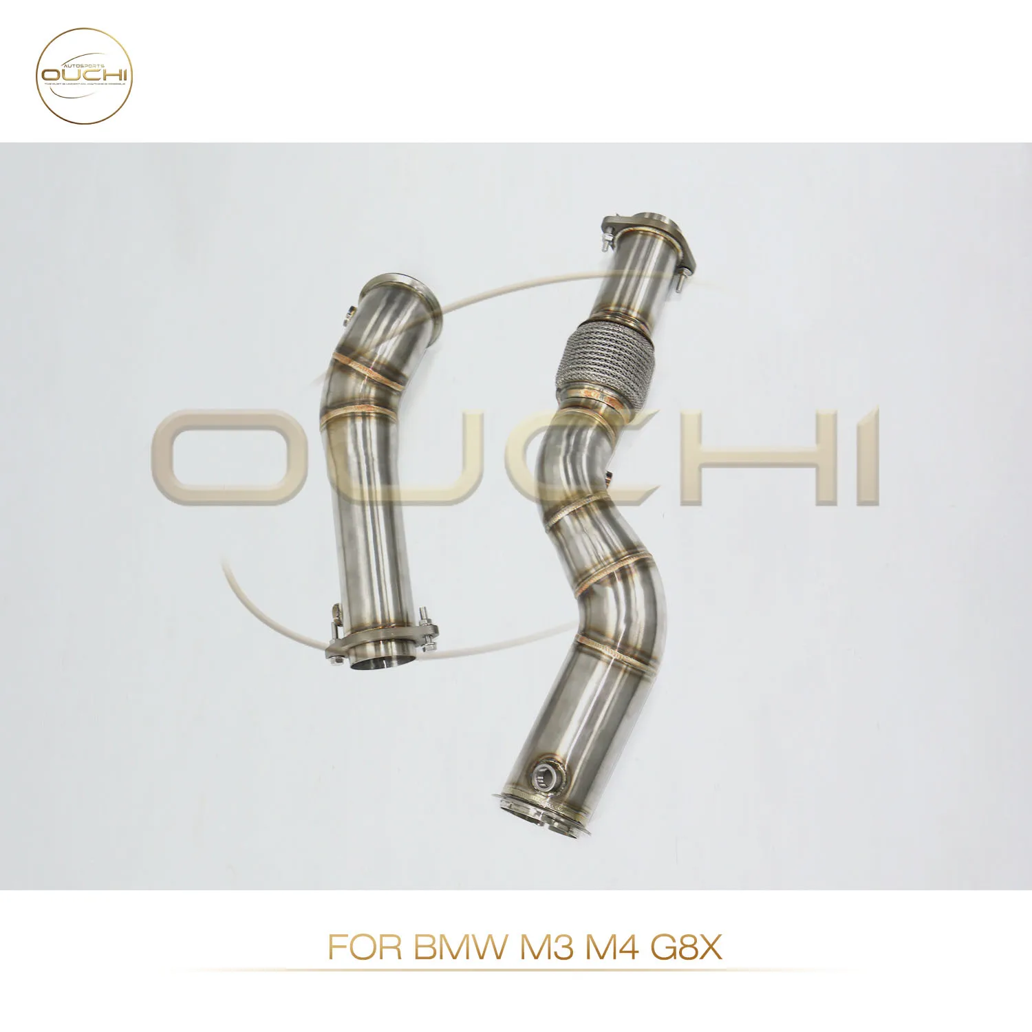 OUCHI Factory Direct Sales Stainless Steel Downpipe For BMW M3 M4 G8x Exhaust Straight Pipe Without Heat Shield Car Accessories
OUCHI Factory Direct Sales Stainless Steel Downpipe For BMW M3 M4 G8x Exhaust Straight Pipe Without Heat Shield Car Accessories