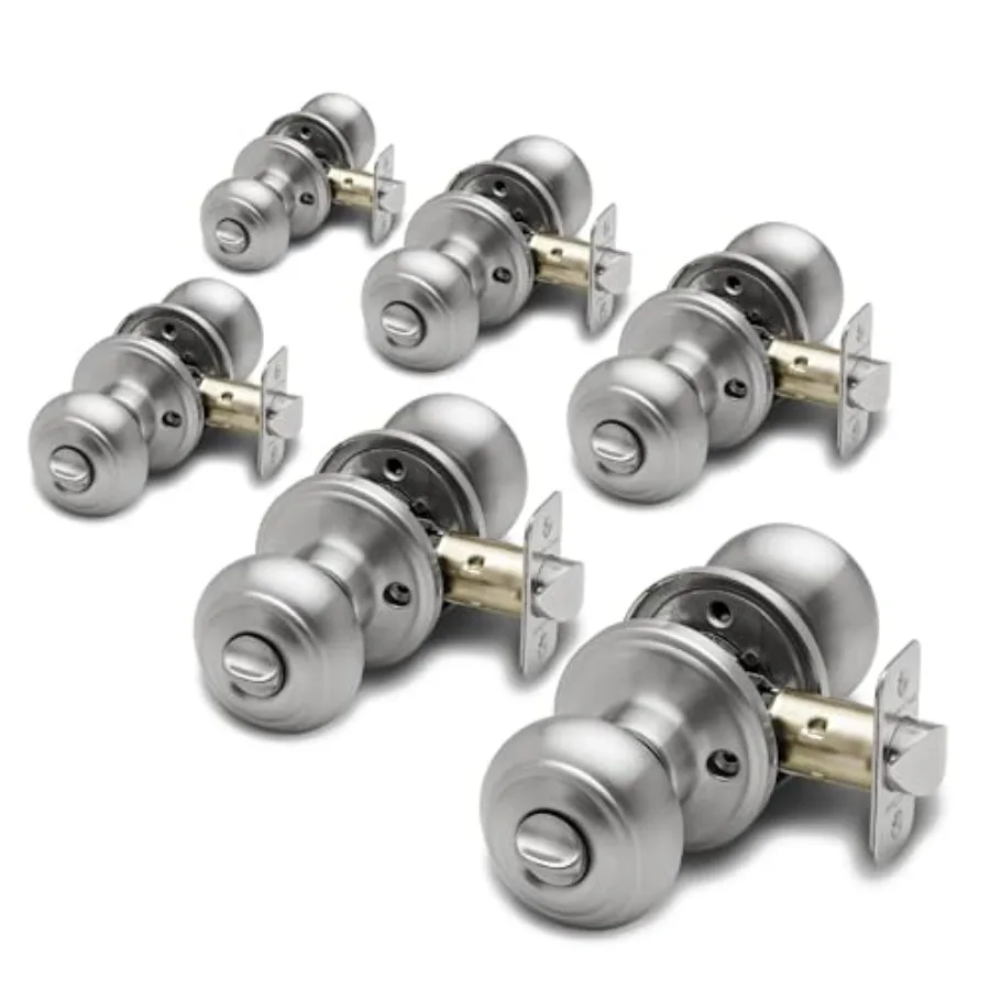 Colonial Interior Door Knob ANSI Grade-3 Certified, Modern Heavy Duty Handle, Easy Install and Reversible for Bedroom, Bathroom
Colonial Interior Door Knob ANSI Grade-3 Certified, Modern Heavy Duty Handle, Easy Install and Reversible for Bedroom, Bathroom
