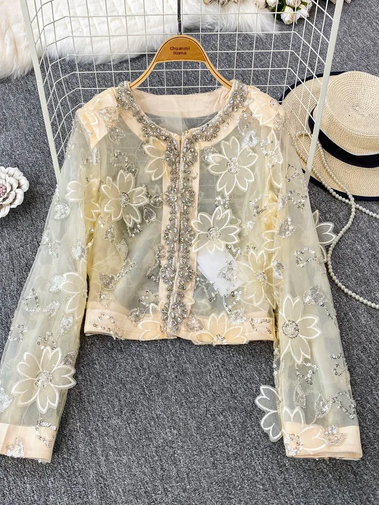Ele Long Sve round Ne Embroidered Heavy Work Diamond Studded 3D Flower irt Women's Korean Sle Loose Fit Top
Ele Long Sve round Ne Embroidered Heavy Work Diamond Studded 3D Flower irt Women's Korean Sle Loose Fit Top