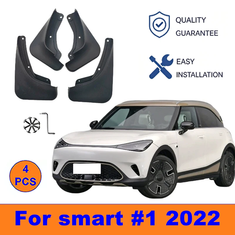 4Pcs Mud Flaps For Smart #1 2022 - Splash Guards Front&Rear Wheel Fender Mudguards Car Exterior Protection Accessories