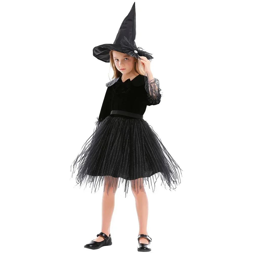 New Halloween Cosplay Witch Costume Children's Net Pompadour Dress
New Halloween Cosplay Witch Costume Children's Net Pompadour Dress