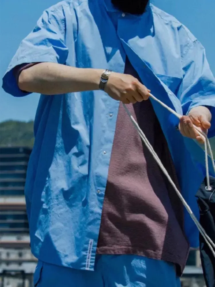 25SS NANAMI японская однотонная рубашка с карманами в стиле ретро, свободная повседневная универсальная рубашка на пуговицах с короткими рукавами для мужчин и женщин
25SS NANAMI японская однотонная рубашка с карманами в стиле ретро, свободная повседневная универсальная рубашка на пуговицах с короткими рукавами для мужчин и женщин