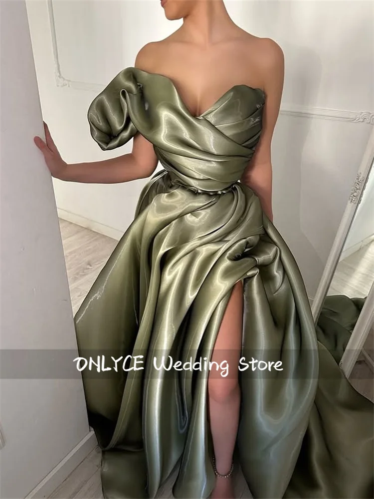 Elegant Green Evening Dresses 2025 one shoulder Birthday Party Dress Pleat High Slit Special Occasions Vestidos 2025 Customized
Elegant Green Evening Dresses 2025 one shoulder Birthday Party Dress Pleat High Slit Special Occasions Vestidos 2025 Customized