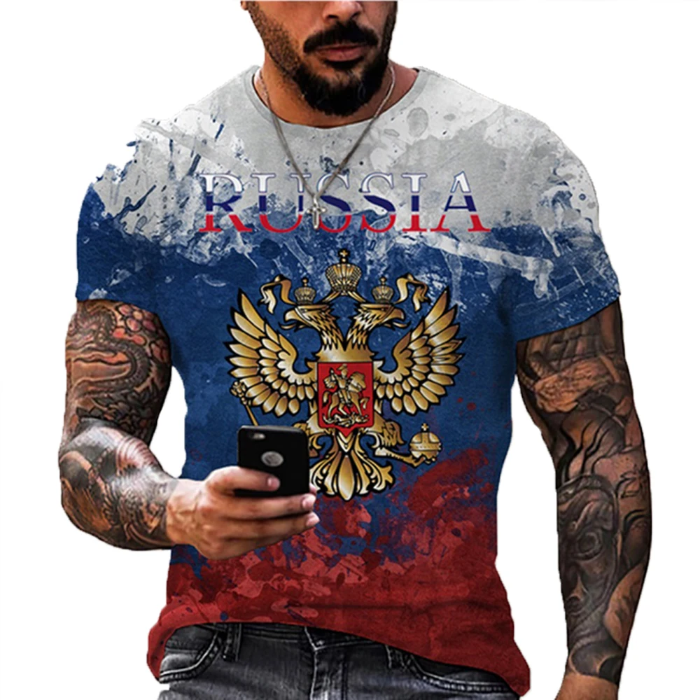 New Russian Flag Round Neck T-shirt Men's Fashion Russian 3D Bear Print T-shirt Men's Extra Large T-shirt Top Clothing Slim Fit
New Russian Flag Round Neck T-shirt Men's Fashion Russian 3D Bear Print T-shirt Men's Extra Large T-shirt Top Clothing Slim Fit