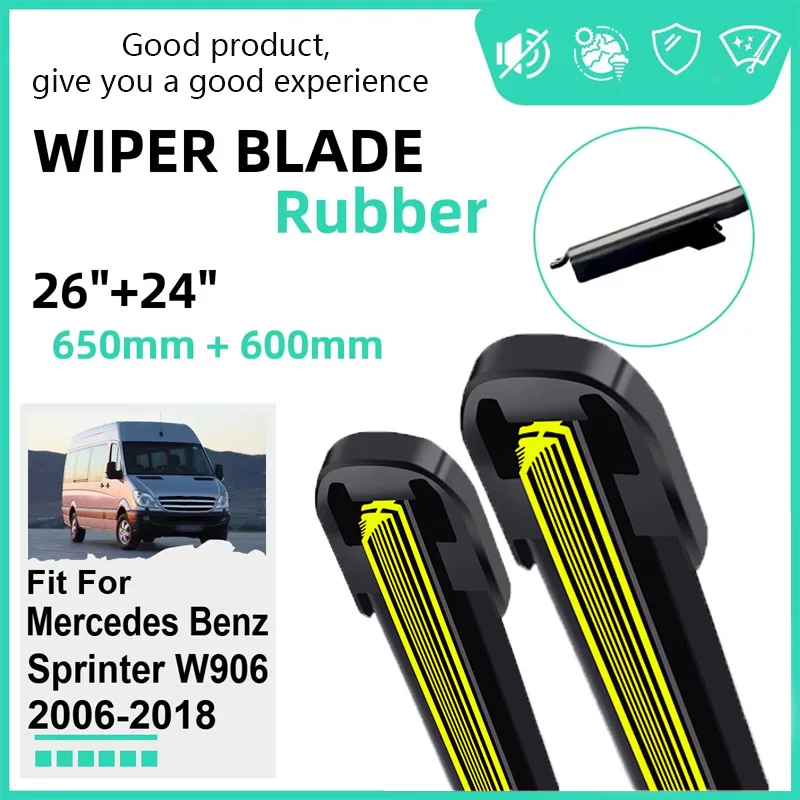 Rubber Car Wiper Blades for Mercedes Benz Sprinter W906 2006-2018 Front Rubber Accessories 2013 2014 2015 2016 2017 2018
Rubber Car Wiper Blades for Mercedes Benz Sprinter W906 2006-2018 Front Rubber Accessories 2013 2014 2015 2016 2017 2018