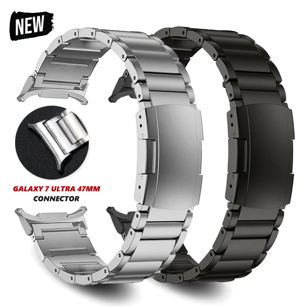 Ремешок титановый для Samsung Galaxy Watch 7 Ultra 47 мм, браслет из звеньев для galaxy ultra 47 мм, с изогнутым концом, без зазора, деловой браслет
Ремешок титановый для Samsung Galaxy Watch 7 Ultra 47 мм, браслет из звеньев для galaxy ultra 47 мм, с изогнутым концом, без зазора, деловой браслет